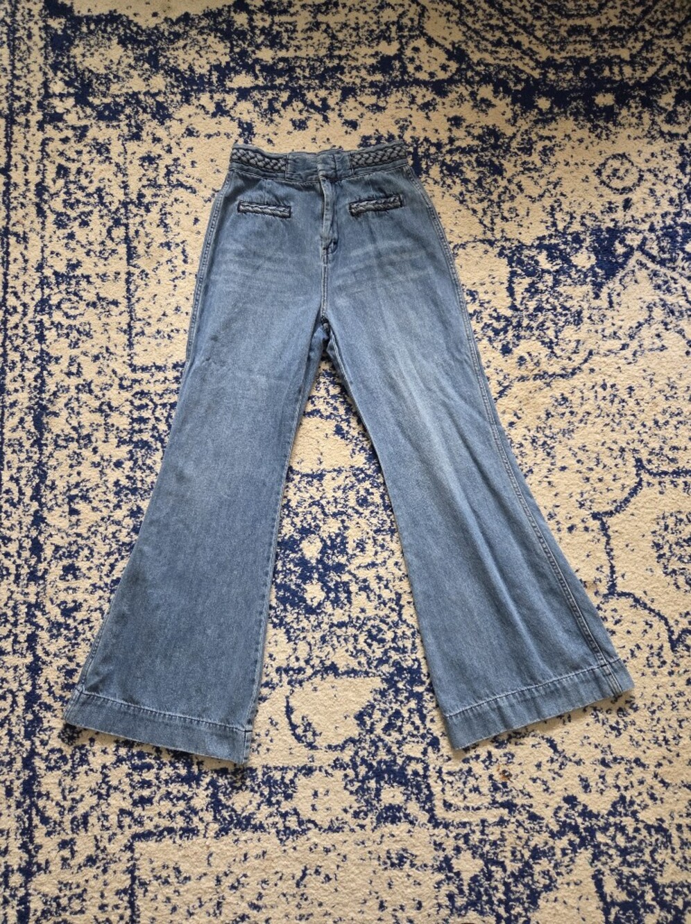 We The Free Mid Wash Wide-Leg High-Rise Jeans
